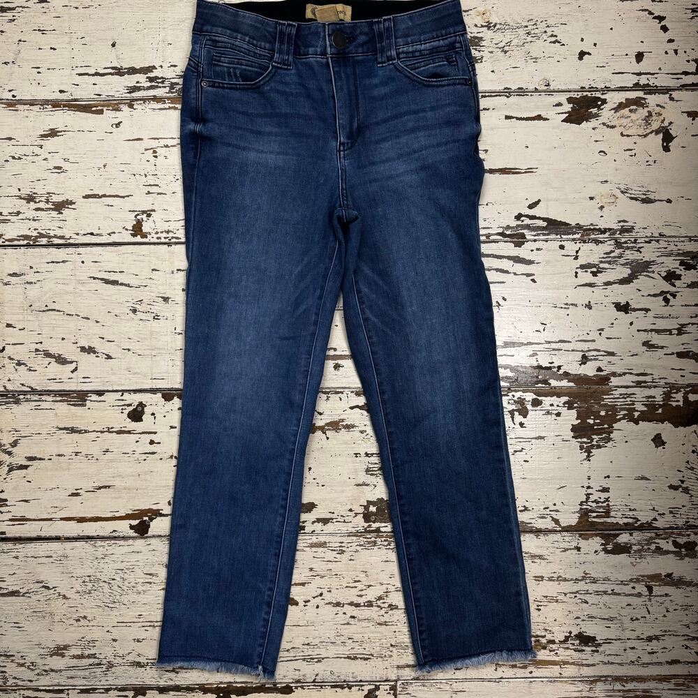 Democracy Ab Technology Jeans Women's Size 6 Mid-Rise Slim Straight Raw Hem - Picture 9 of 10